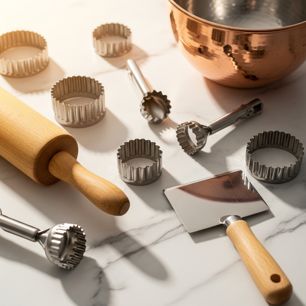 Extreme close-up of a pastry with gold leaf decoration, dark aubergine glaze, elegant patisserie detail, macro food photography